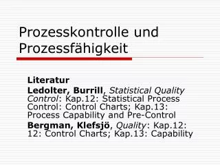 prozesskontrolle und prozessf higkeit