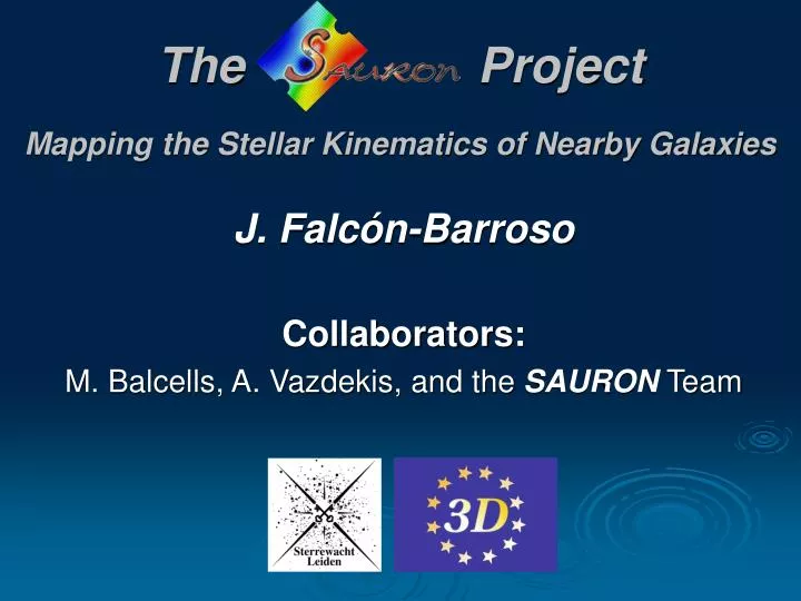 the project mapping the stellar kinematics of nearby galaxies