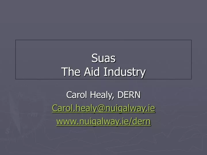 suas the aid industry