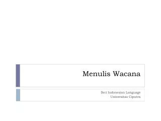 menulis wacana