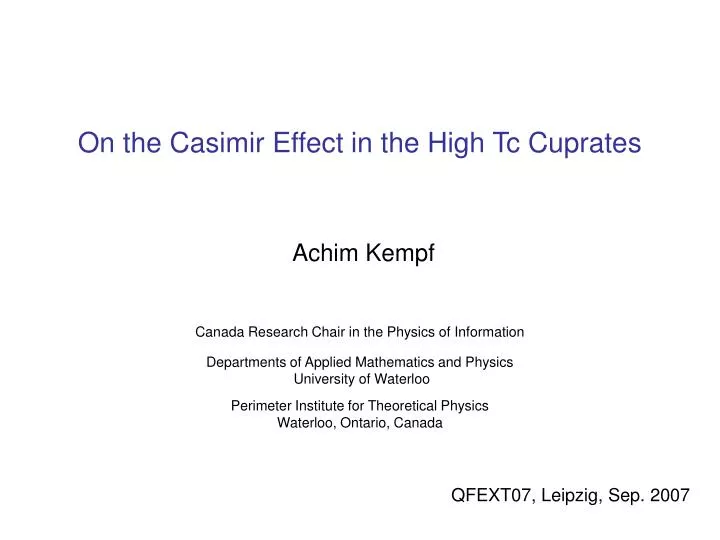 on the casimir effect in the high tc cuprates