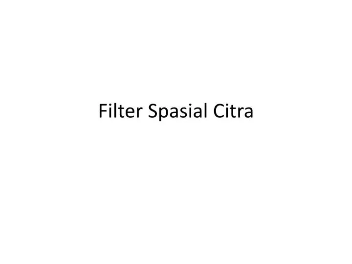 filter spasial citra