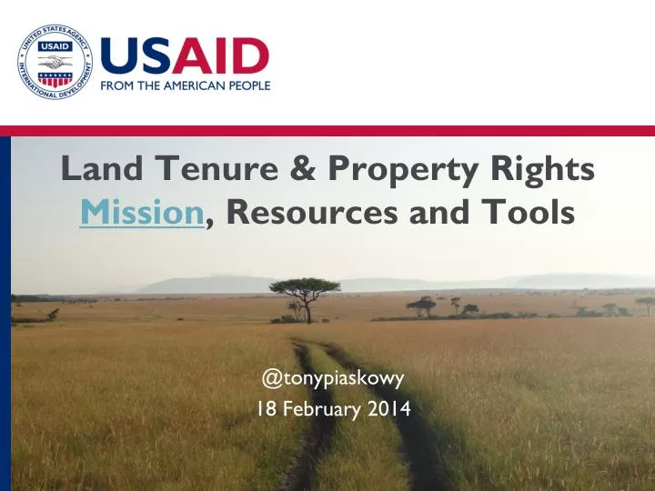 land tenure property rights mission resources and tools