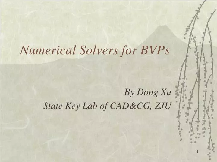 numerical solvers for bvps