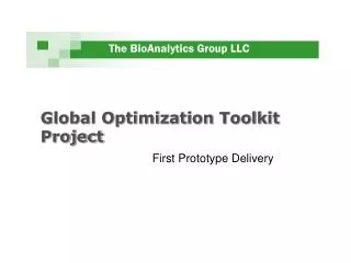 Global Optimization Toolkit Project