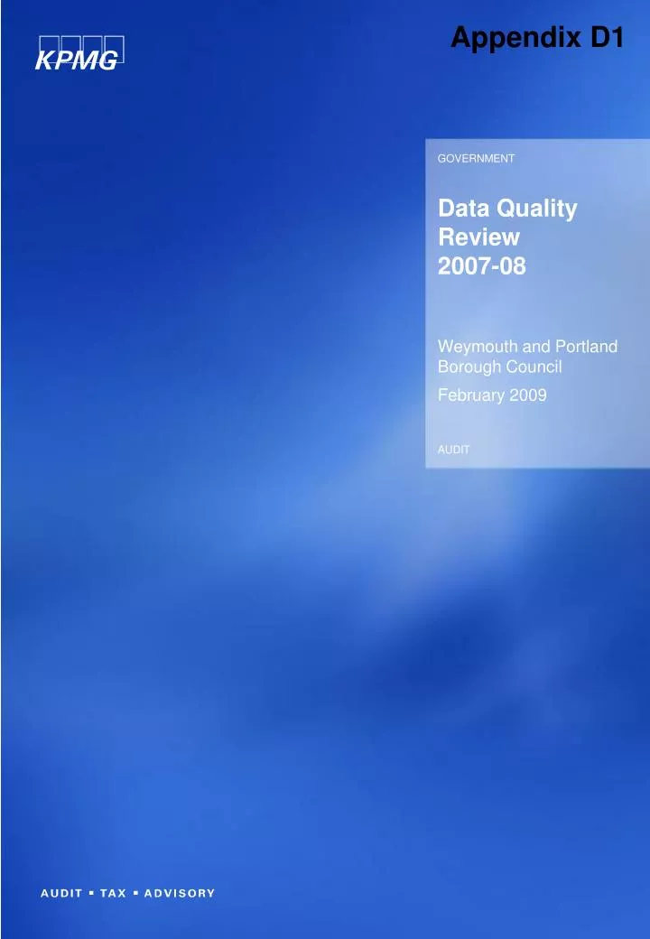 data quality review 2007 08