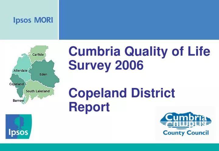 cumbria quality of life survey 2006 copeland district report