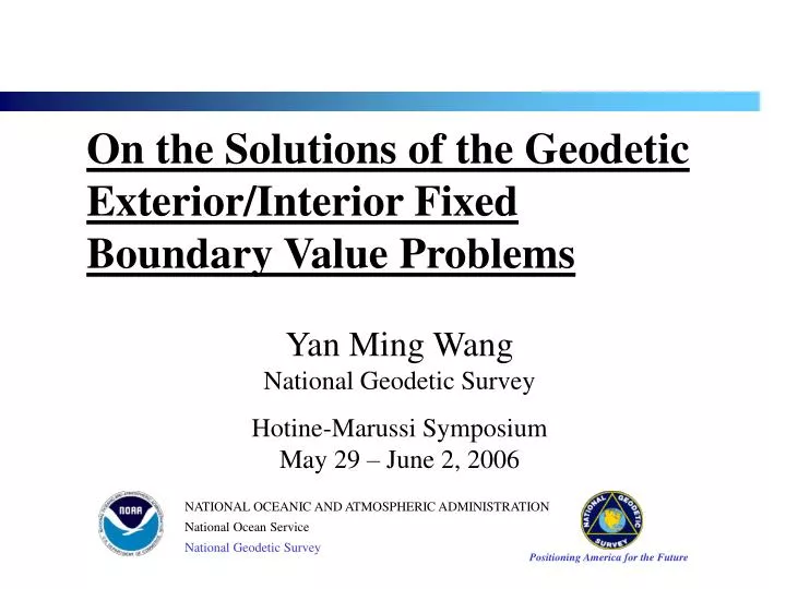on the solutions of the geodetic exterior interior fixed boundary value problems