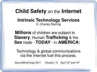 Child Safety on the Internet