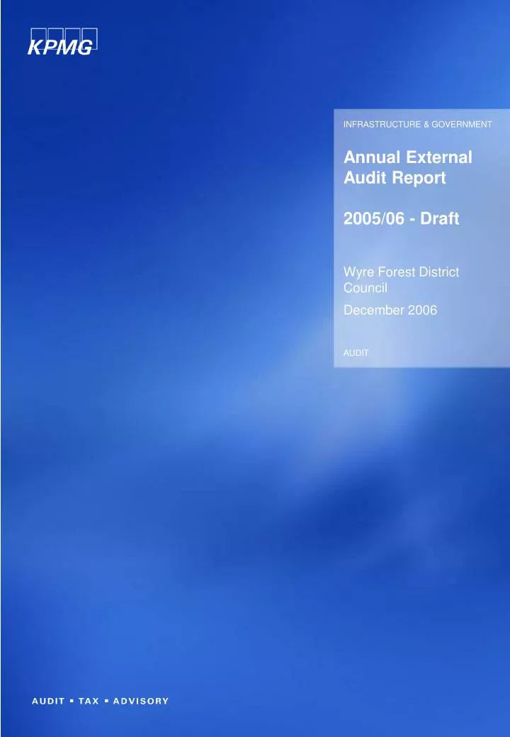 annual external audit report 2005 06 draft