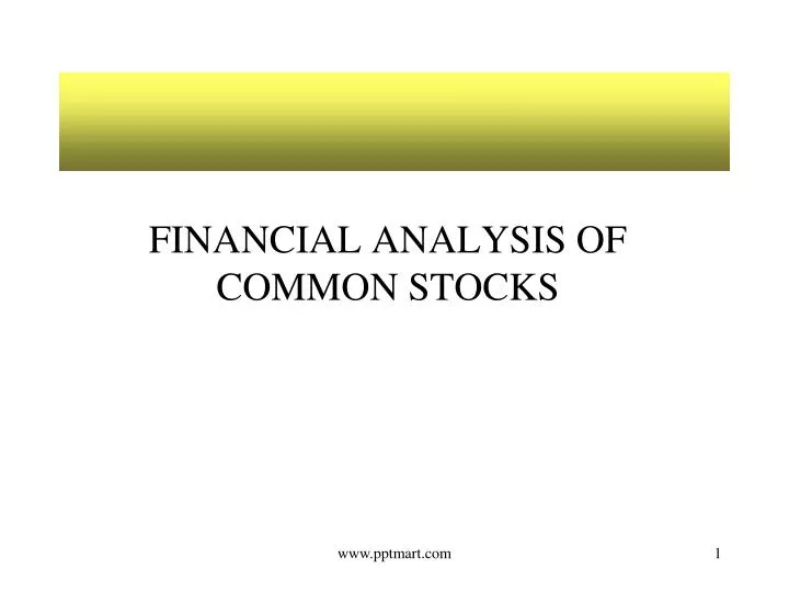 financial analysis of common stocks