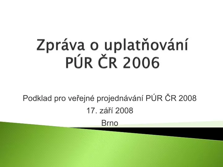 zpr va o uplat ov n p r r 2006