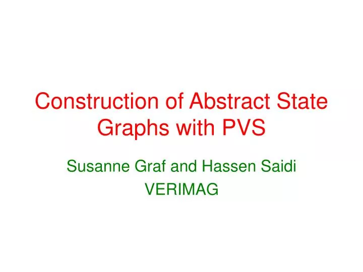 construction of abstract state graphs with pvs