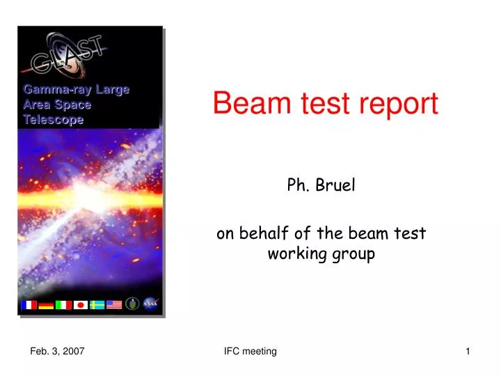 beam test report