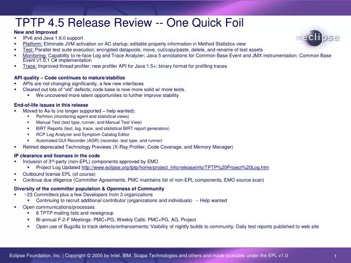 tptp 4 5 release review one quick foil