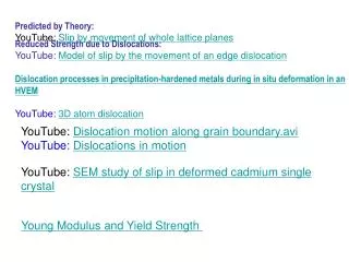 YouTube: SEM study of slip in deformed cadmium single crystal