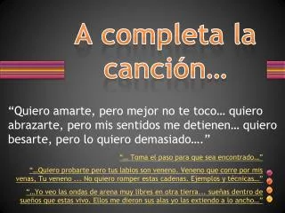 a completa la canci n