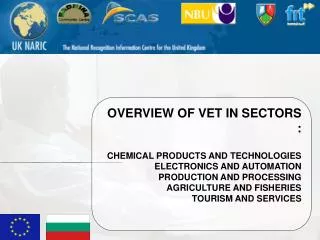 OVERVIEW OF VET IN SECTORS : CHEMICAL PRODUCTS AND TECHNOLOGIES ELECTRONICS AND AUTOMATION