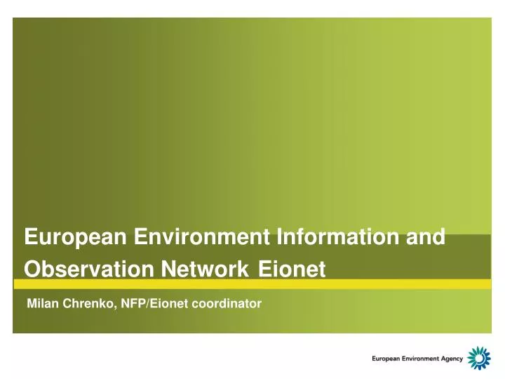 european environment information and observation network eionet