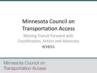 Minnesota Council on Transportation Access