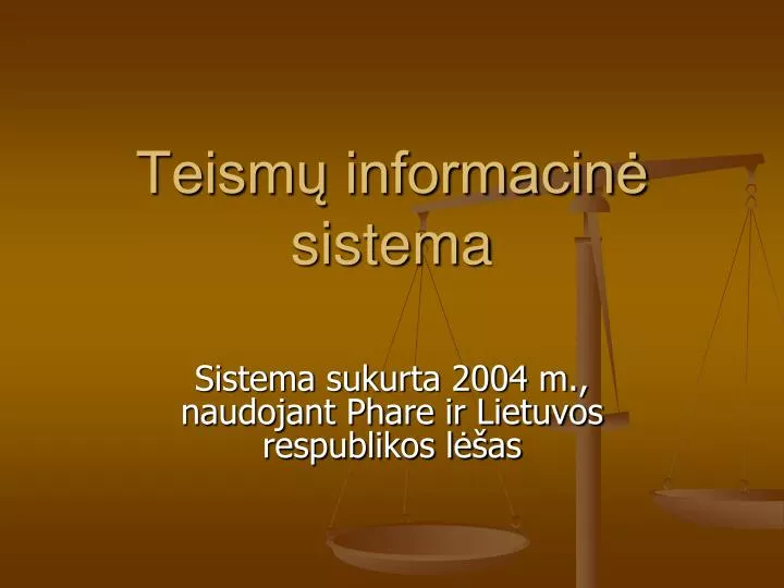 teism informacin sistema