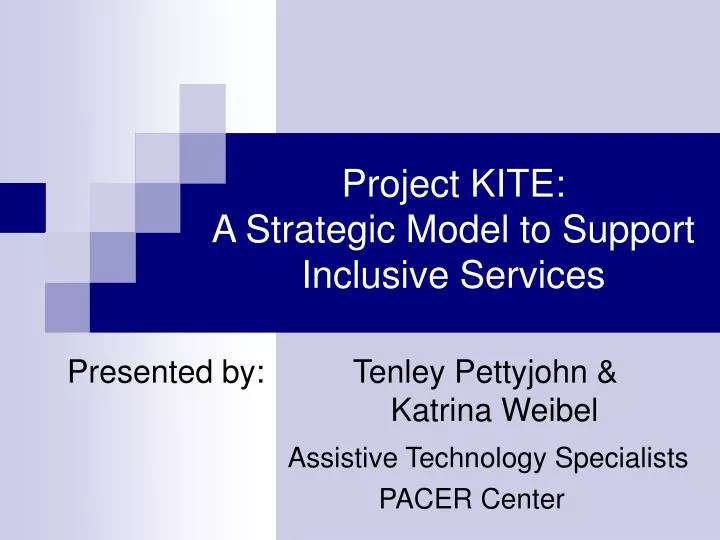 project kite a strategic model to support inclusive services