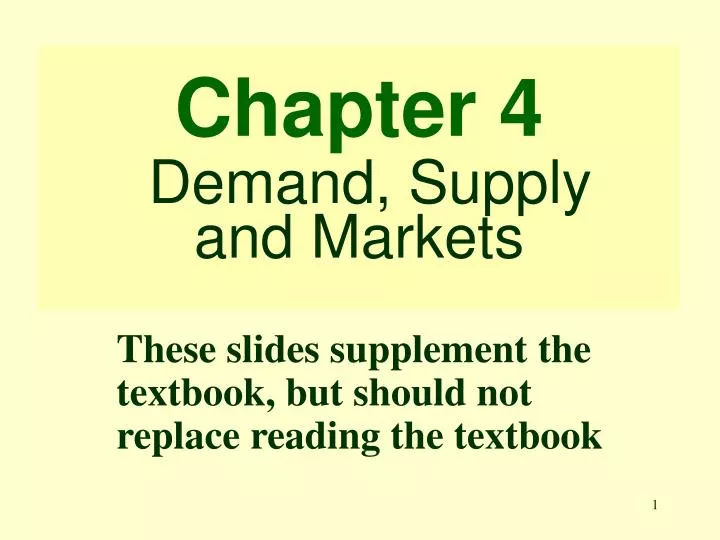 chapter 4 demand supply and markets