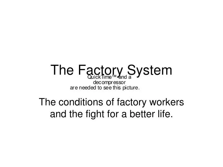 the factory system