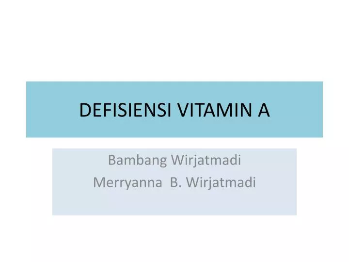 defisiensi vitamin a