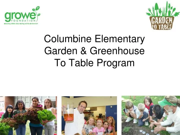 columbine elementary garden greenhouse to table program