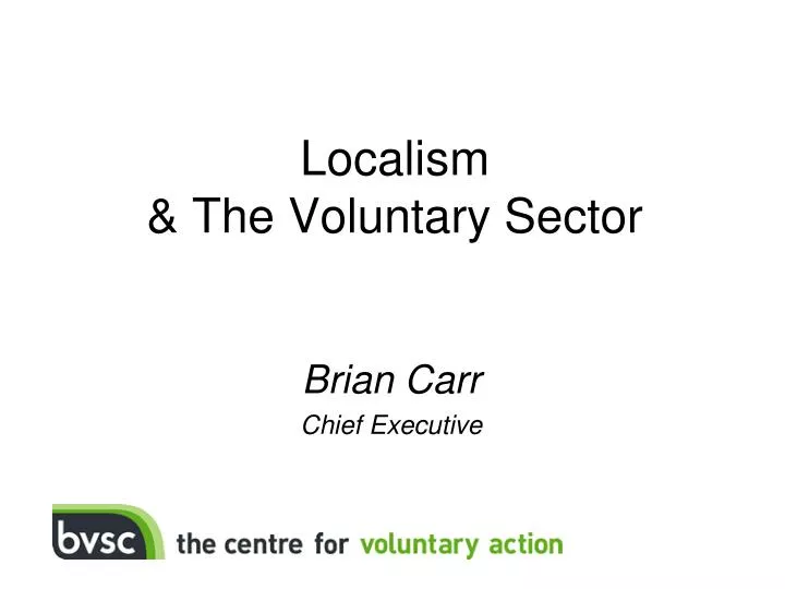 localism the voluntary sector