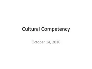 Cultural Competency