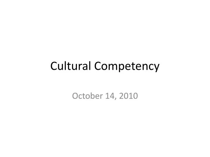 cultural competency