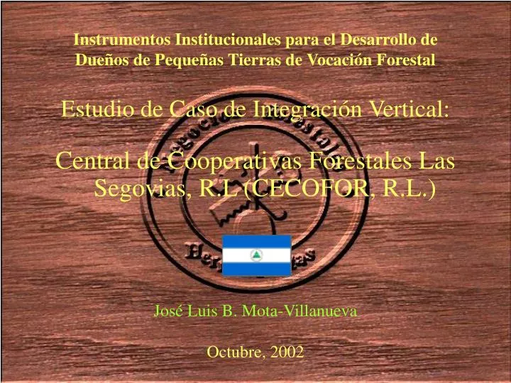 instrumentos institucionales para el desarrollo de due os de peque as tierras de vocaci n forestal