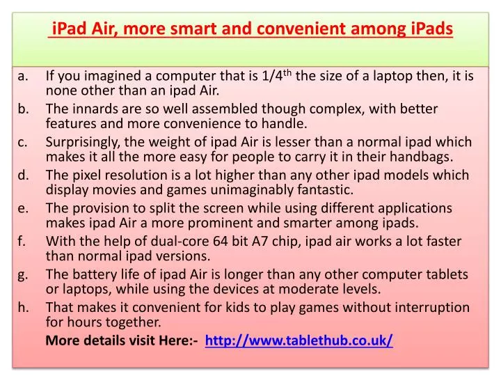 ipad air more smart and convenient among ipads