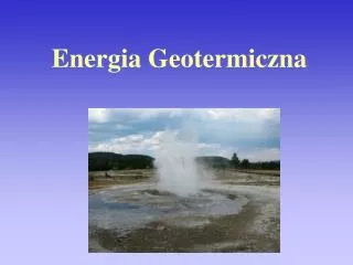 energia geotermiczna