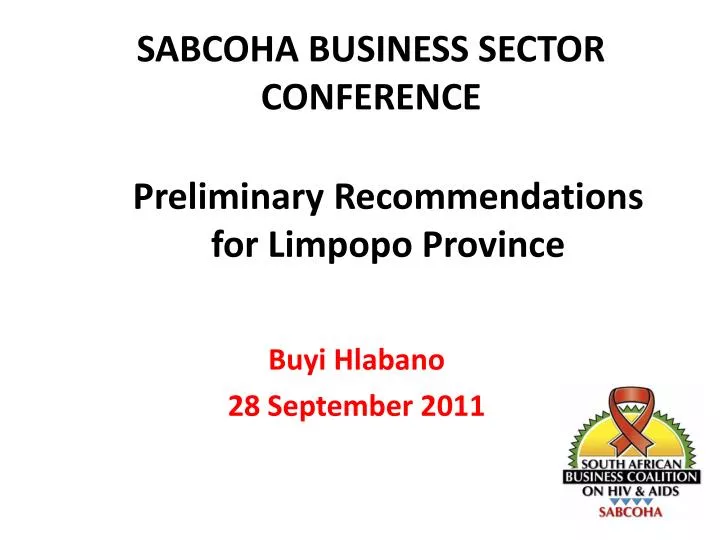 preliminary recommendations for limpopo province