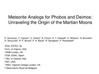 Meteorite Analogs for Phobos and Deimos: Unraveling the Origin of the Martian Moons