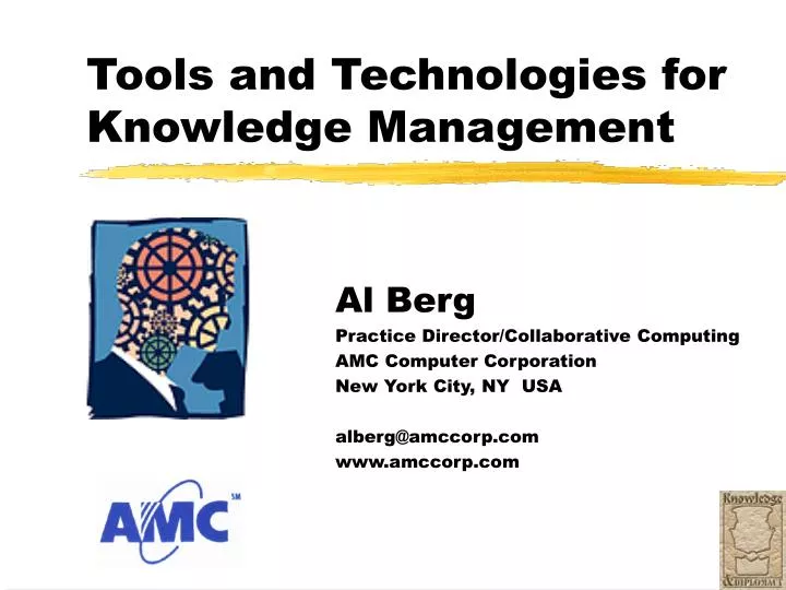tools and technologies for knowledge management
