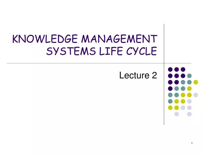 knowledge management systems life cycle