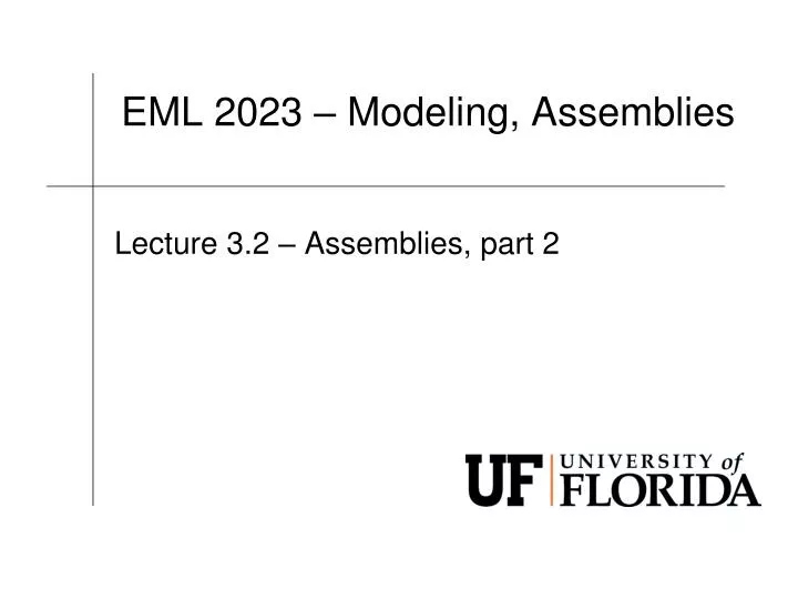 eml 2023 modeling assemblies