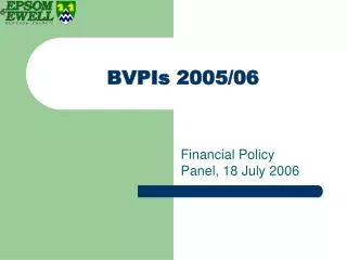 BVPIs 2005/06