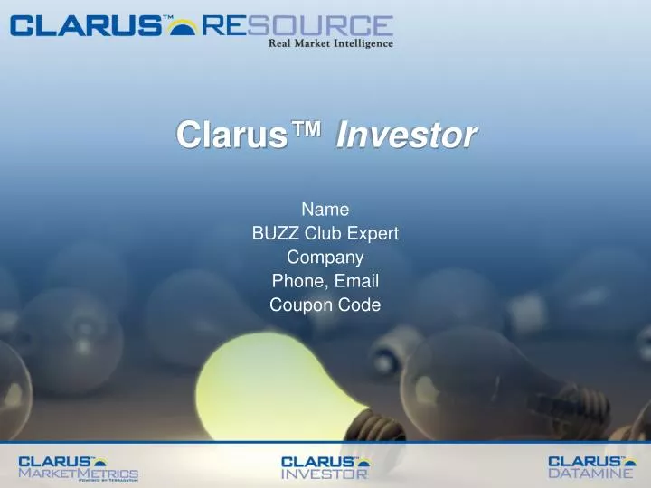 clarus investor