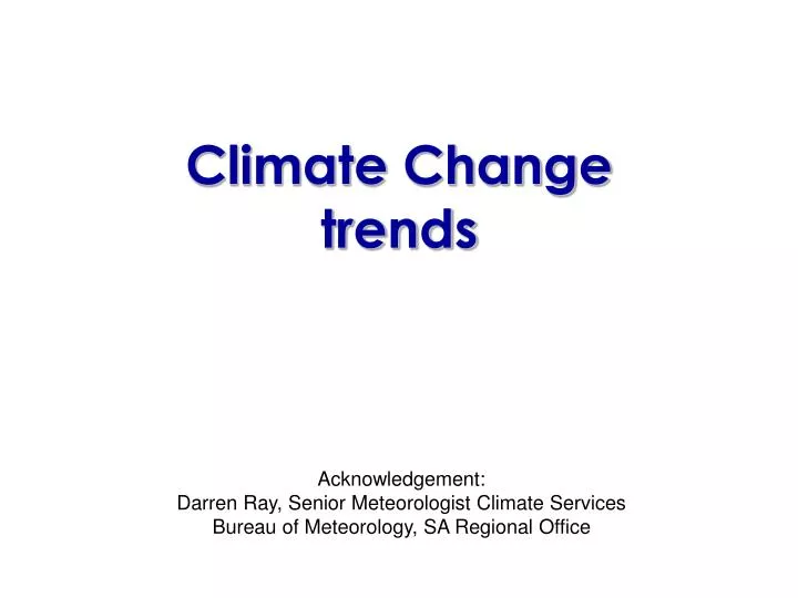 climate change trends