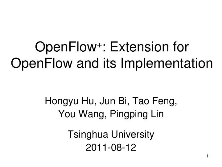 openflow extension for openflow and its implementation