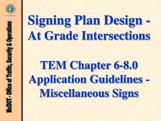Application Guidelines - Misc. Signs