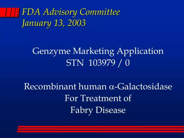 fda advisory committee january 13 2003