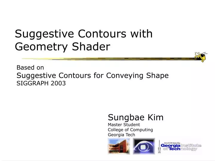suggestive contours with geometry shader