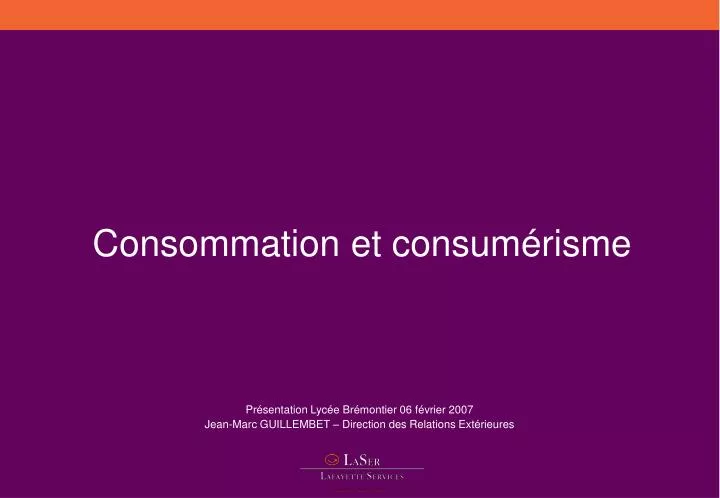 consommation et consum risme