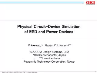 Physical Circuit-Device Simulation of ESD and Power Devices
